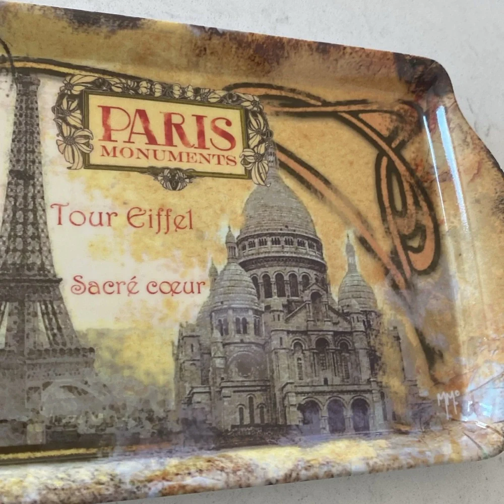 Paris Themed Brown Tray